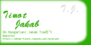 timot jakab business card